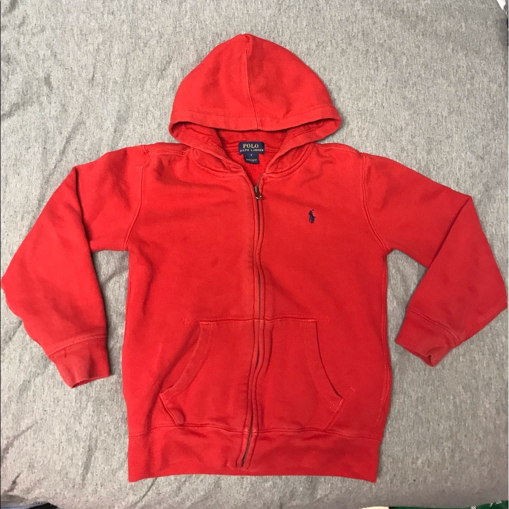 Polo Ralph Lauren Kids Red fleece Hoodie / Youth